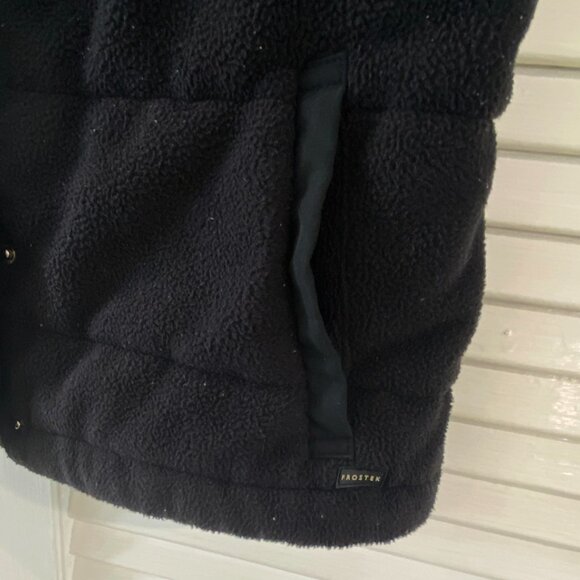 Vintage Charter Club Womens Vest Black Quilted Fleece Puffer Zip Snaps Pockets M - Picture 5 of 8